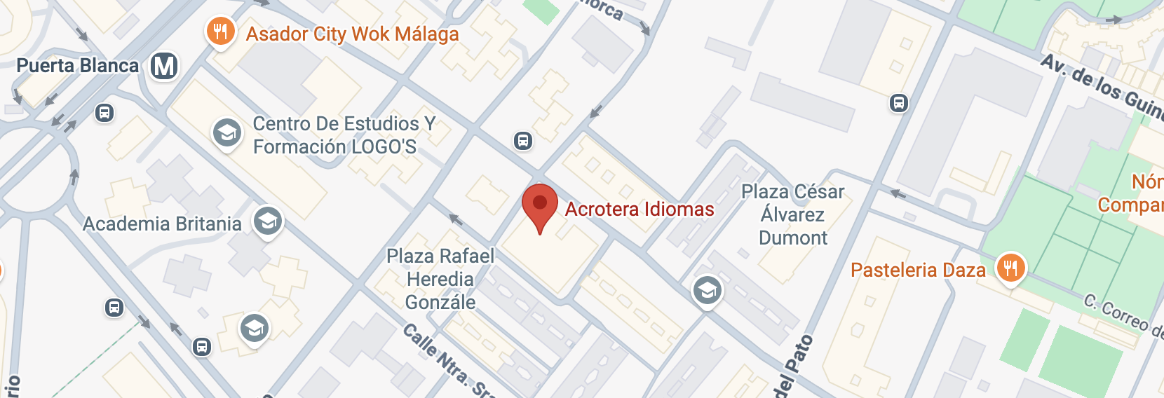 Situación de Acrotera idiomas