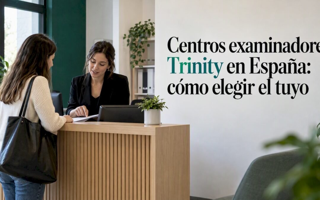 La candidata pregunta en la recepción del centro de examen